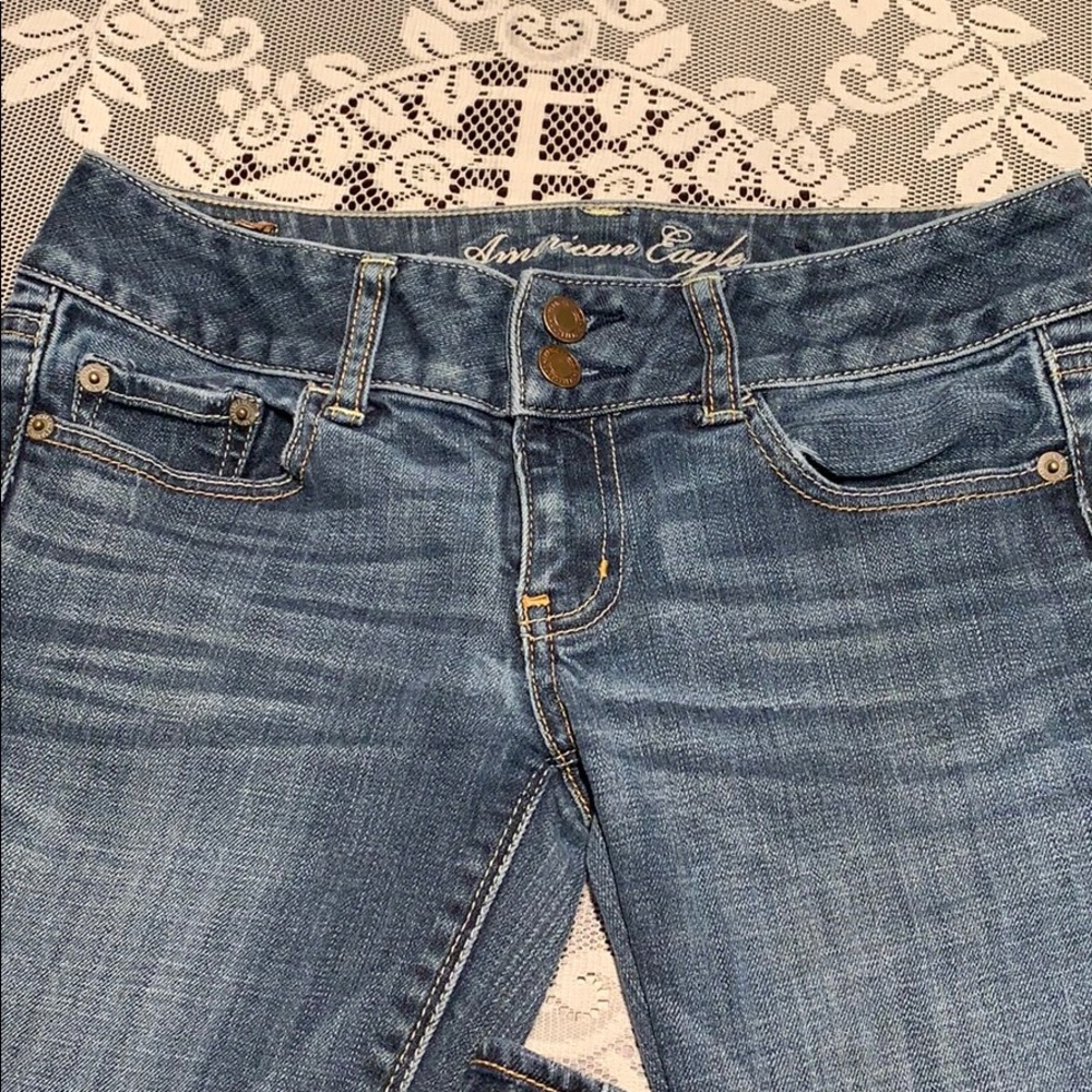 American Eagle Stretch Jeans Size 2 Flare - Picture 3 of 6